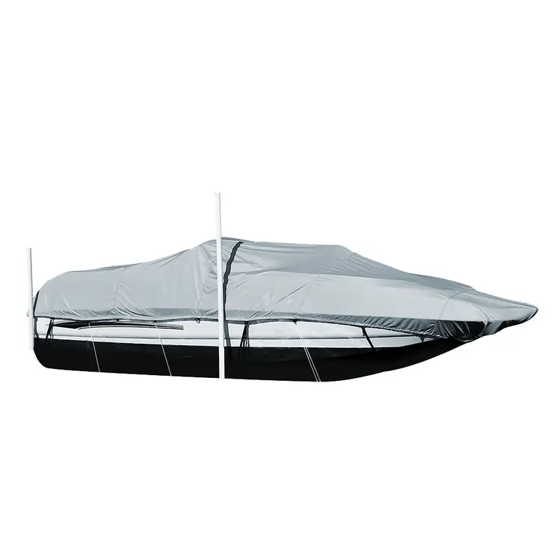 Carver Poly-Guard Custom Boat Cover – Grey, Fits 20.5' Sterndrive Deck Boats With Walk-Thru Windshield 1