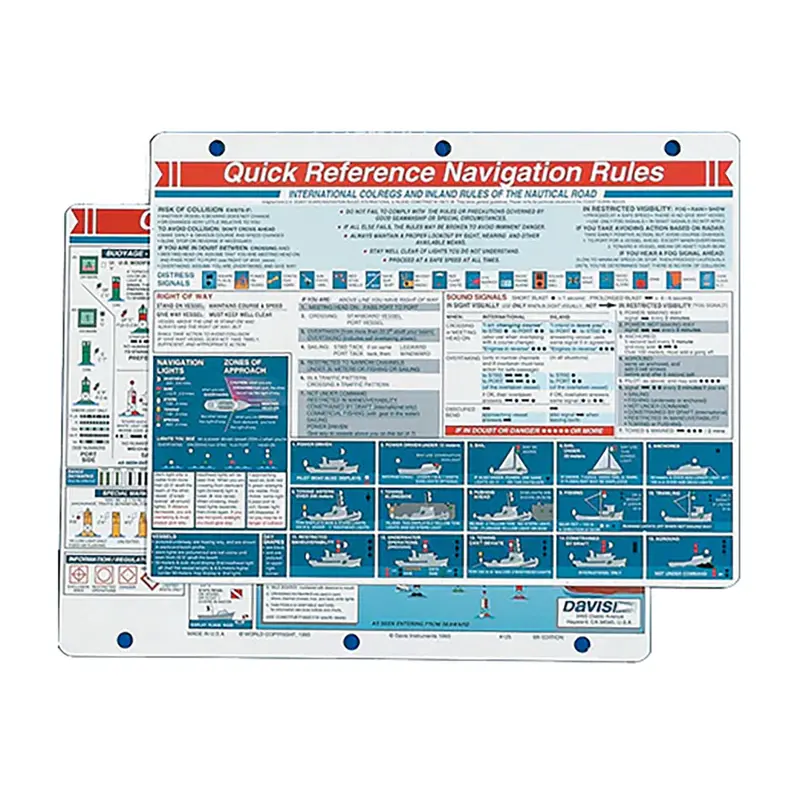Davis U.S. Navigation Rules Quick-Reference Card – Domestic Maritime Regulations [125] 1