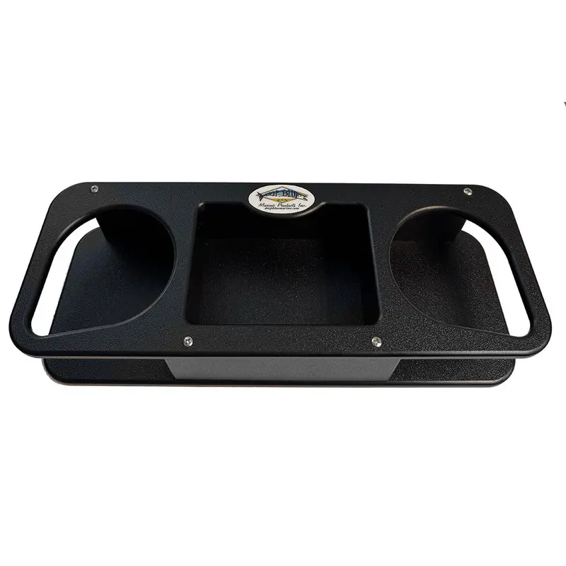 Deep Blue Marine Dual Cup Holder With Suction Mount – Black (Mb-2B) 1