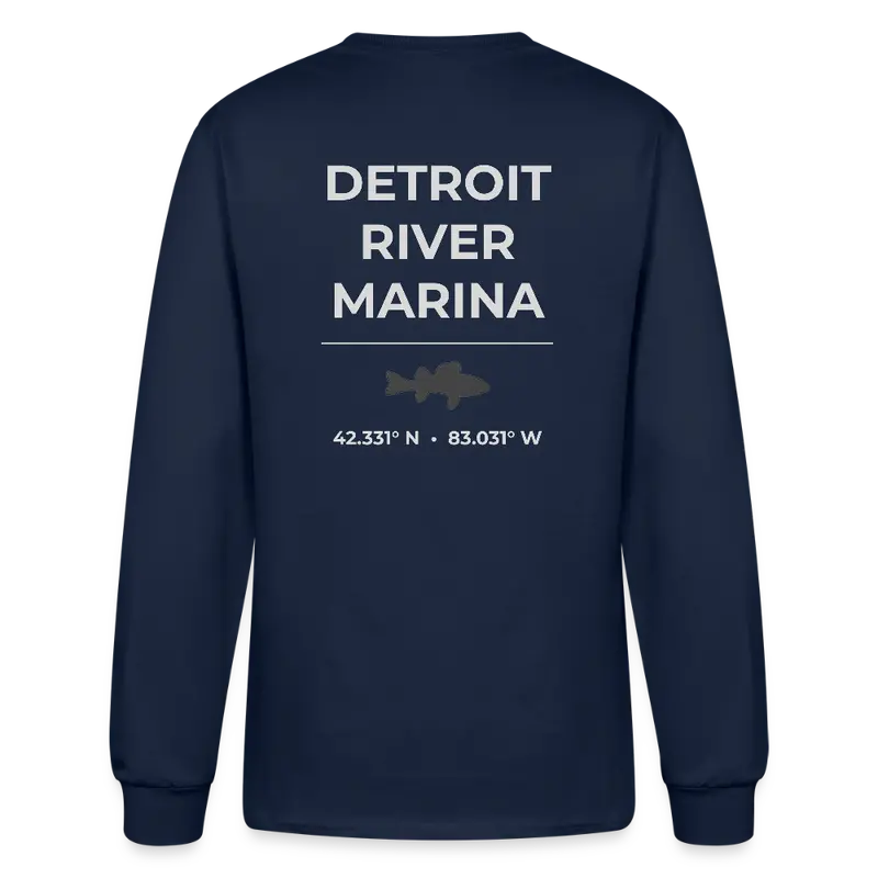 Detroit River Marina Premium Long-Sleeve Cotton Tee 1