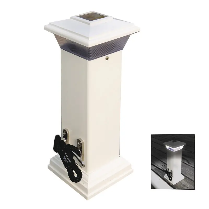 Dock Edge Cleatlite Solar Dock Light With Stainless Steel Mooring Cleat – 12-Inch Mounting Height 1