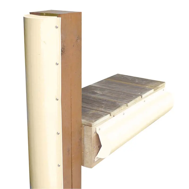 Dock Edge Piling Bumper – Beige, 6-Inch Length, One End Capped 1