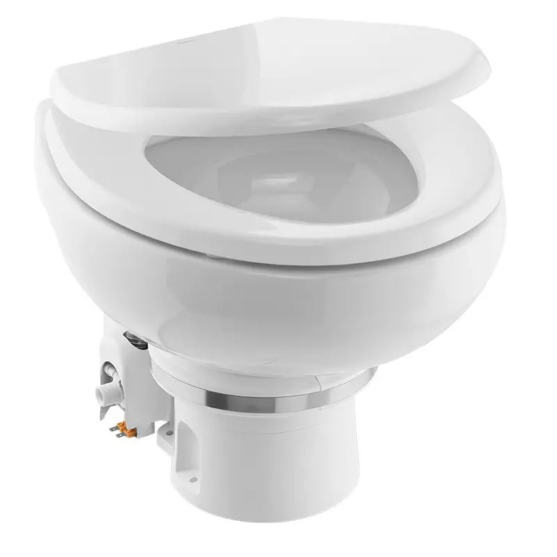 Dometic Masterflush 7160 Electric Macerating Toilet — White, Orbit Base, Raw Water Flush, 12V [9610007274] 1