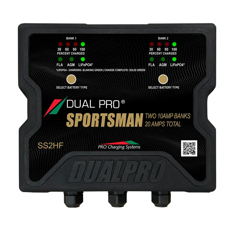 Dual Pro Sportsman Hf 20-Amp 2-Bank Battery Charger – Compact Marine Charger [Ss2Hf] 1