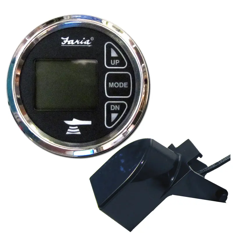 Faria 13752 Chesapeake Black 2" Dual Depth & Temperature Sounder — Transom Mount 1