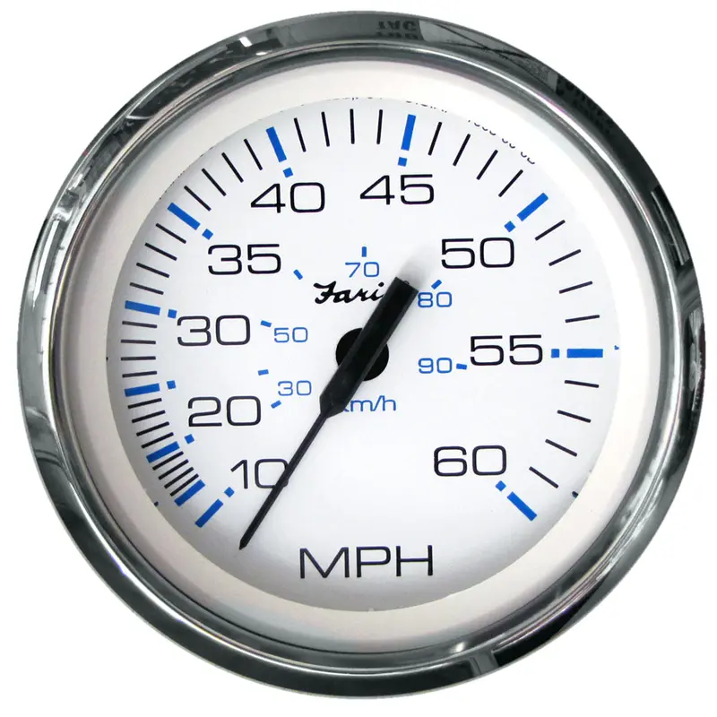 Faria Chesapeake Stainless Steel 4-Inch Pitot-Style Speedometer – 0–60 Mph [33811] 1