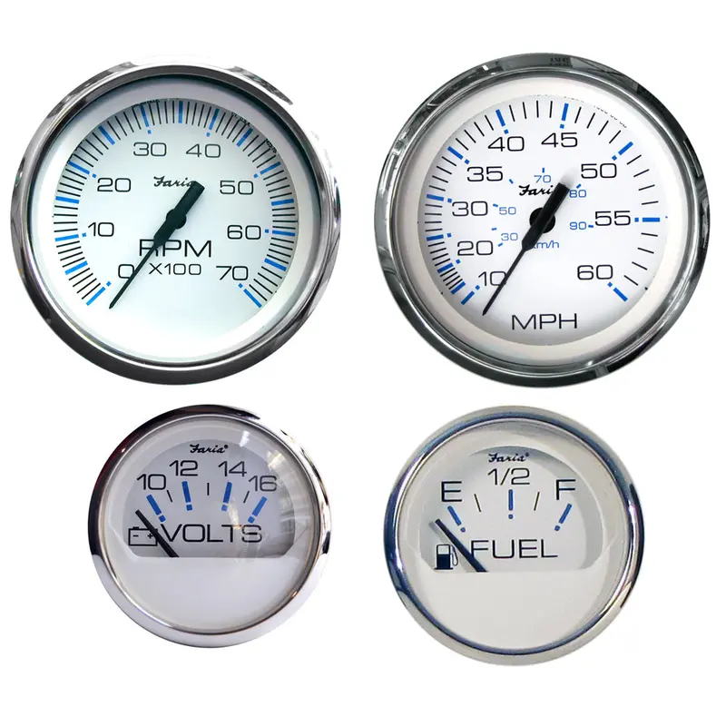 Faria Chesapeake Stainless Steel Instrument Kit – Outboard Motor Gauge Set [Ktf002] 1