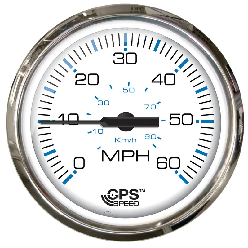 Faria Chesapeake White 4-Inch Studded Gps Speedometer – 60 Mph Range – Model 33839 1