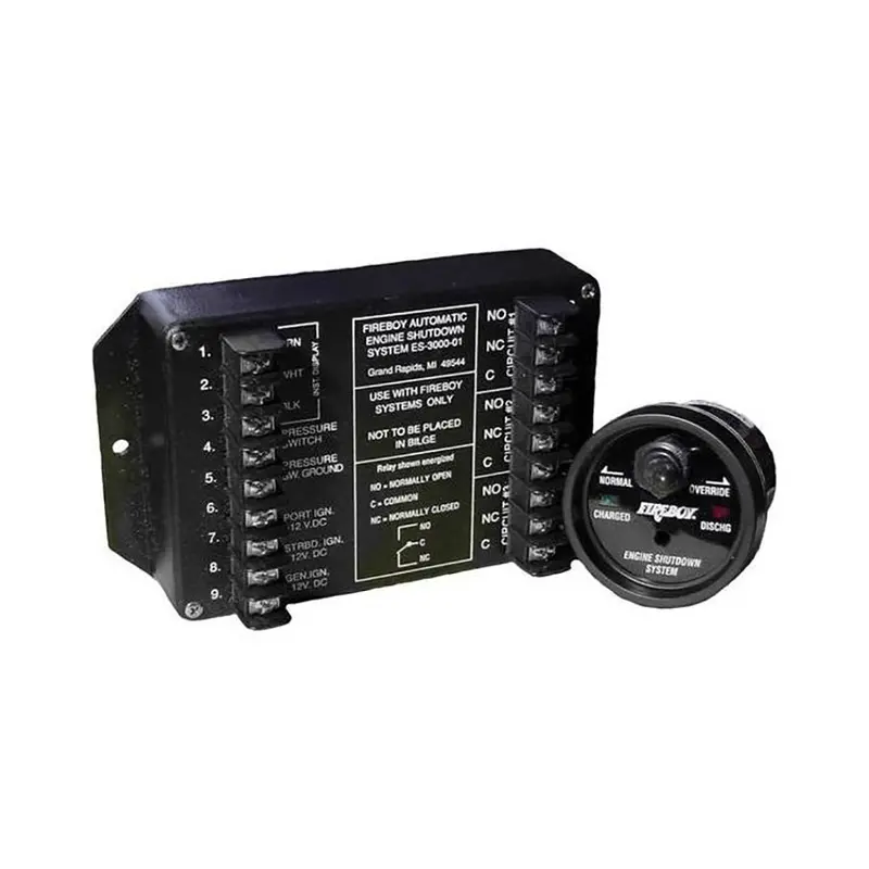 Fireboy-Xintex 8-Circuit Engine Shutdown System With Time Delay – Round Display Unit (Es-8015-01) 1