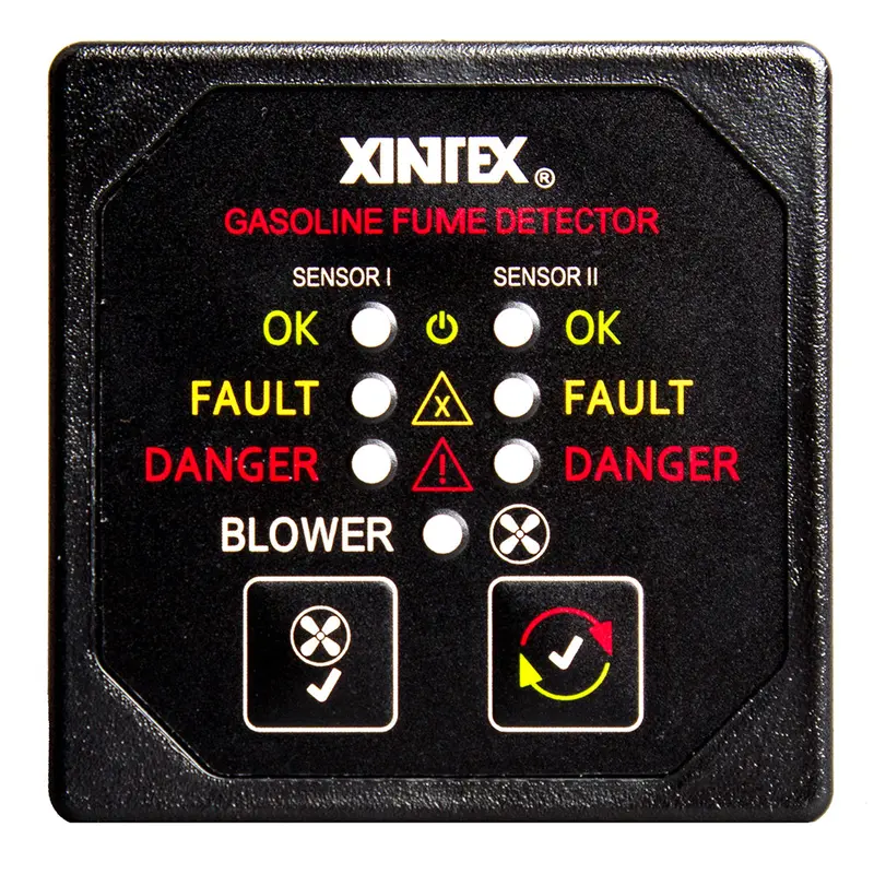 Fireboy-Xintex Dual-Channel Gasoline Fume Detector With Blower Control – 12/24V – Model G-2Bb-R 1