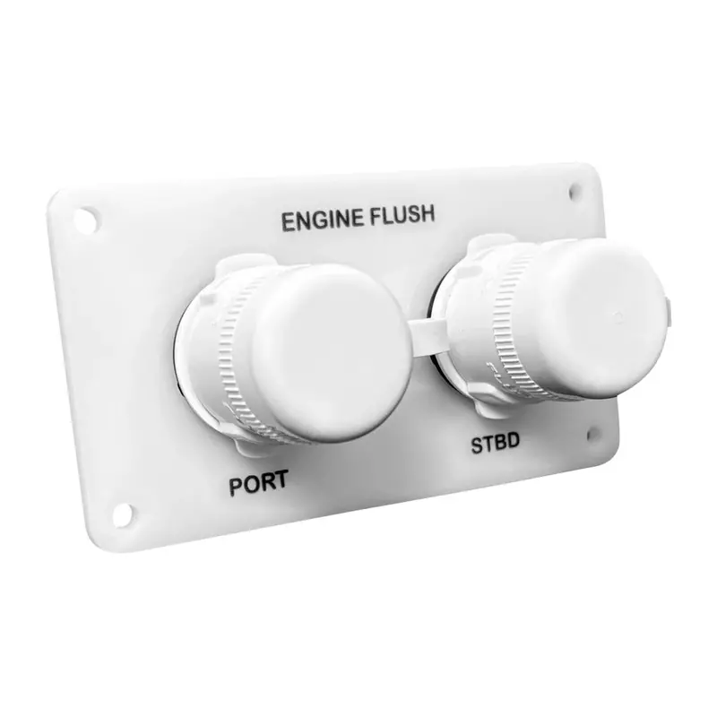 Flushmaster Dual-Outlet Flush Port Reroute Kit – Horizontal White Acrylic Plate 1