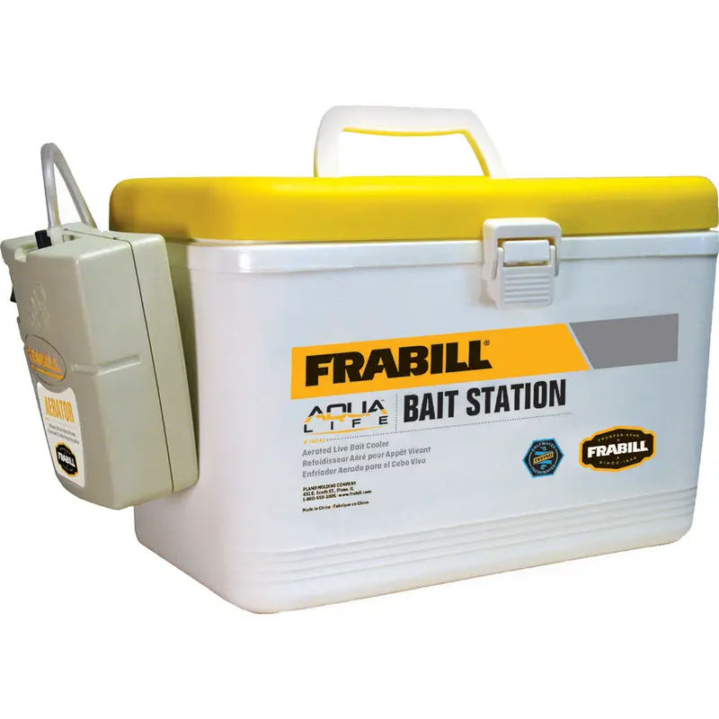Frabill 8-Quart Aerated Bait Box – Portable Freshwater Storage (14042) 1