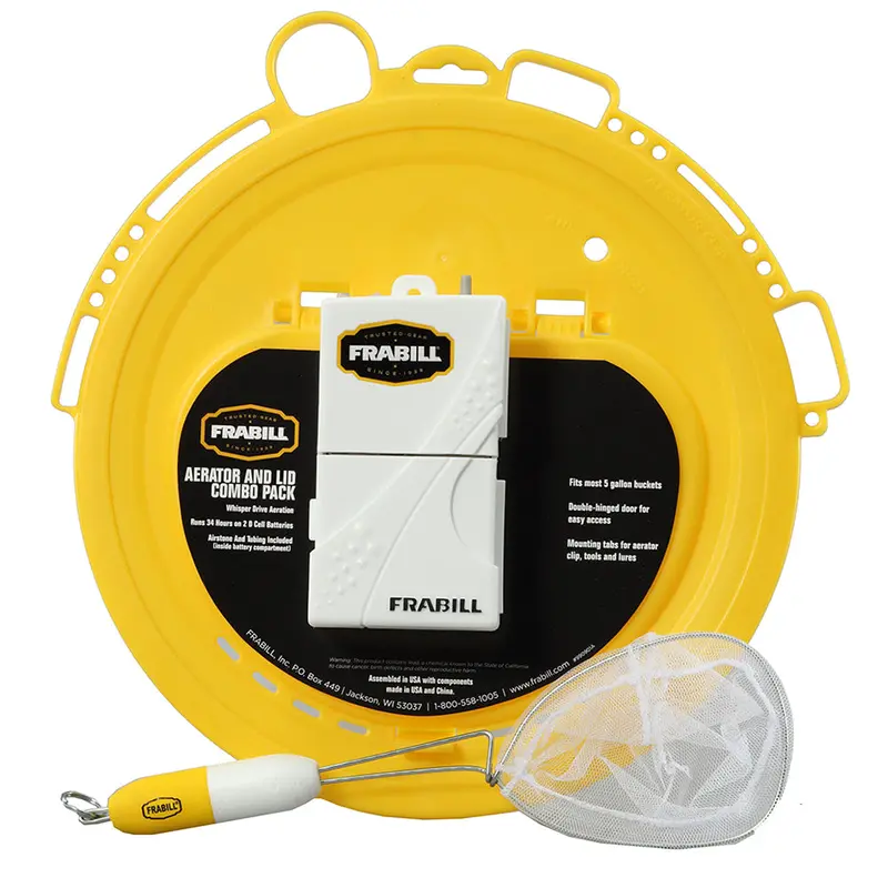 Frabill Aeration Lid Combo Pack – Includes Lid And Airline Fittings (99091) 1