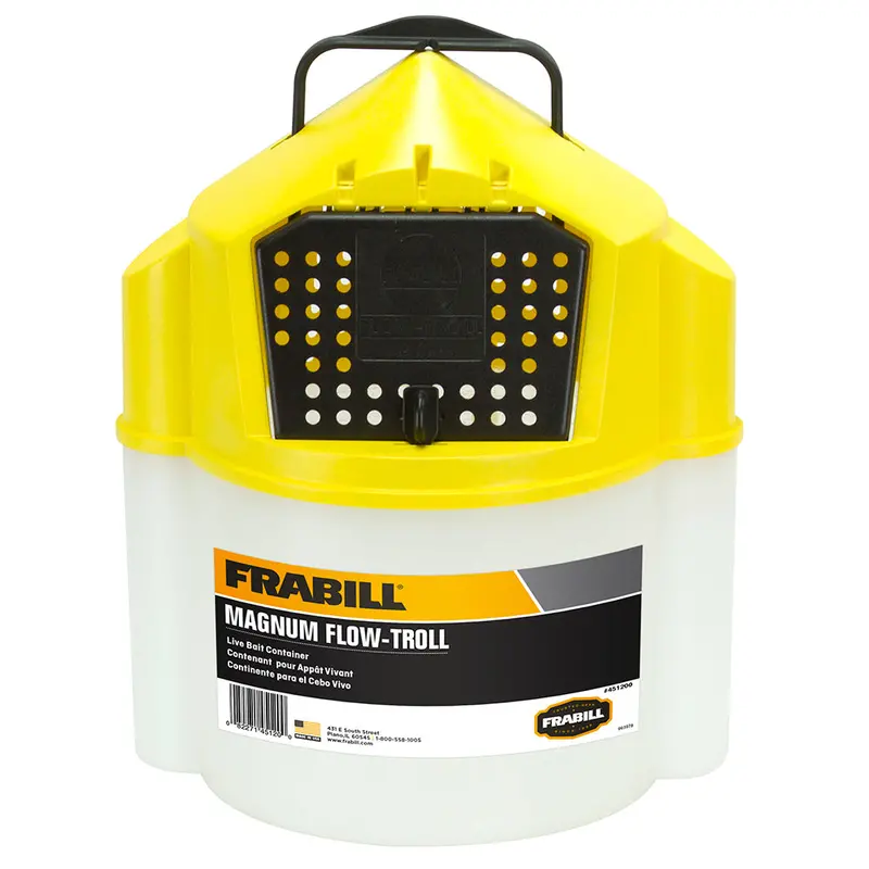 Frabill Magnum Flow Troll Bucket – 10-Quart Aerated Livewell – Model 451200 1