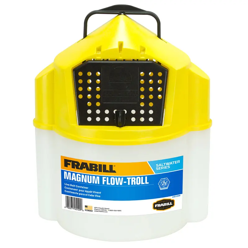 Frabill Magnum Flow Troll Shrimp Bucket – 10-Quart Aeration System – Model 451205 1