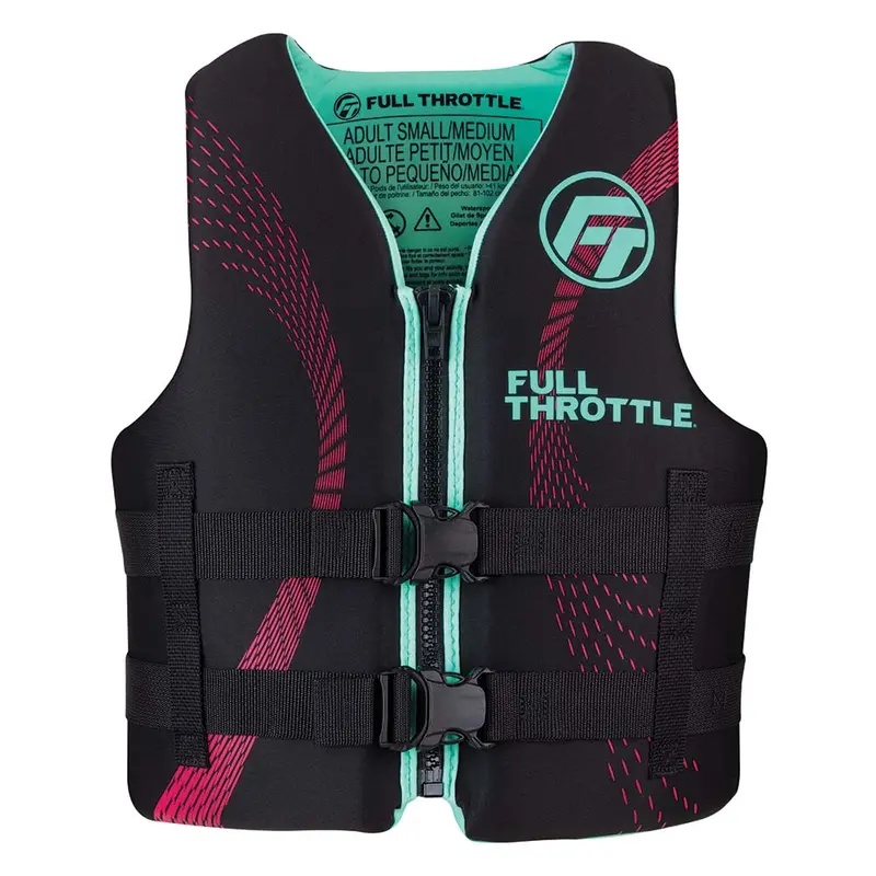 Full Throttle Adult Rapid-Dry Life Vest – S/M, Aqua/Black [142100-505-030-22] 1