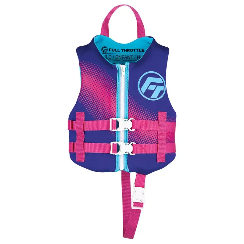 Full Throttle Child Rapid-Dry Life Jacket – Purple, Uscg-Approved [142100-600-001-22] 1