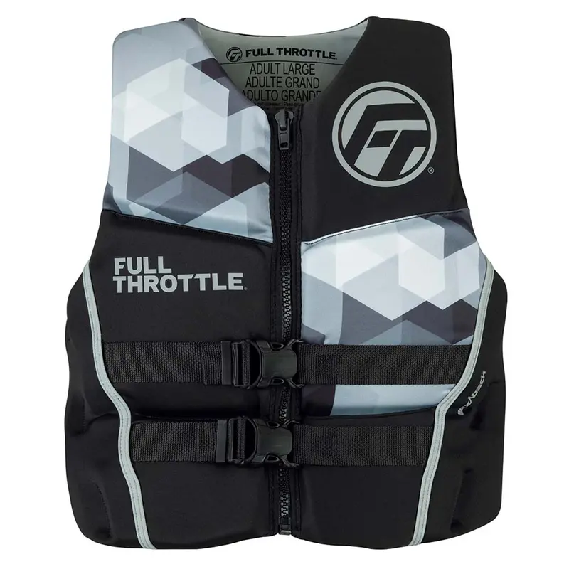 Full Throttle Men’S Rapid-Dry Flex-Back Life Vest – Xl, Black/Grey [142500-701-050-22] 1