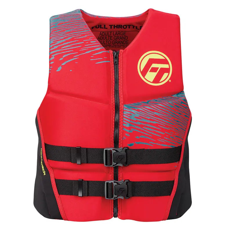 Full Throttle Men’S Red/Black Rapid-Dry Flex-Back Life Jacket – Small 1