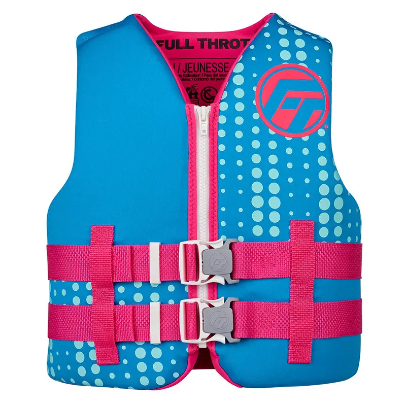Full Throttle Youth Rapid-Dry Life Jacket – Aqua, Designed For Growing Adventurers 1