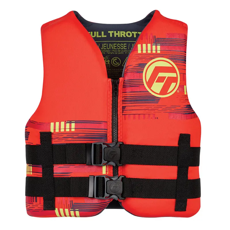 Full Throttle Youth Rapid-Dry Life Vest – Red, Uscg-Approved 1
