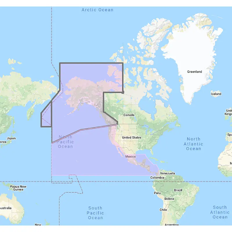 Furuno C-Map Max-N+ Mega Wide Chart For Us/Canada Pacific Coast, Hawaii, Alaska, Mexico To Panama – Unlock Code (Mm3-Vna-035) 1