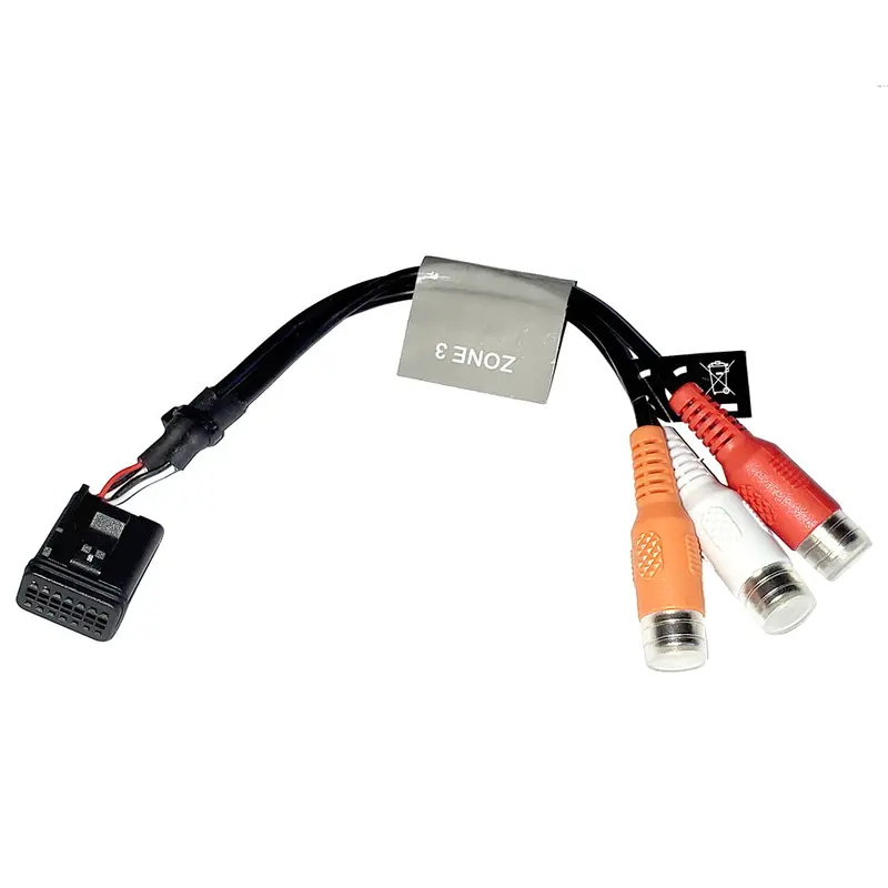 Fusion Zone 3 Wire Harness – E-Port To Rca Adapter For Ms-Ra670 Marine Stereo 1
