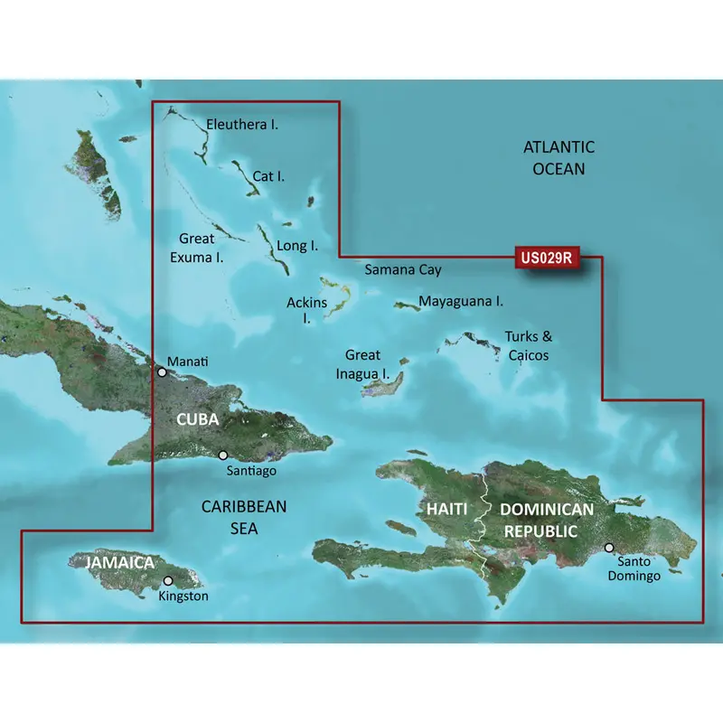 Garmin Bluechart G3 Hd Southern Bahamas Nautical Chart — Microsd/Sd (Hxus029R) 1