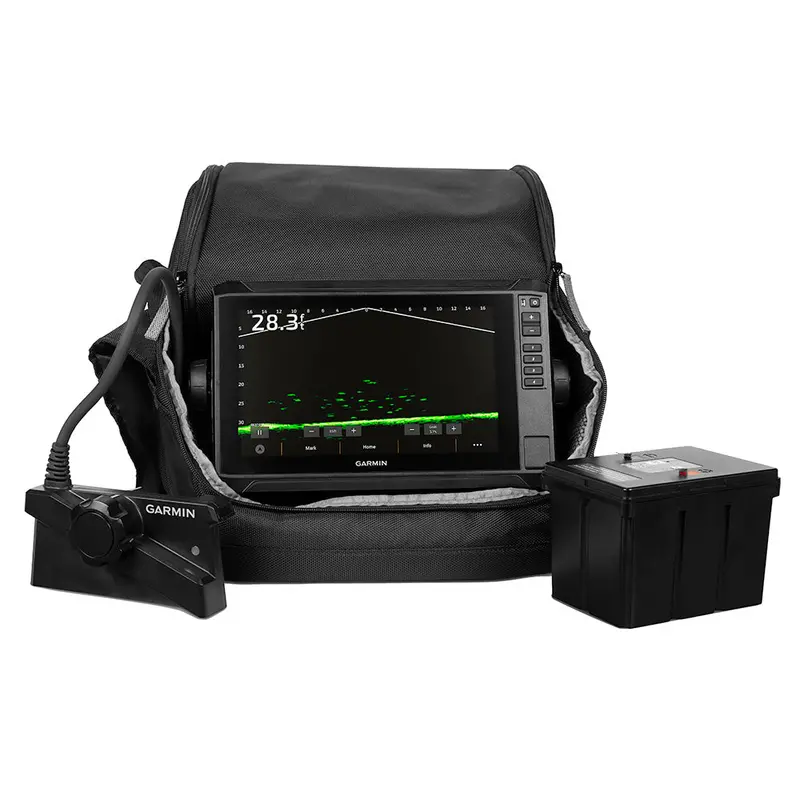 Garmin Echomap Uhd2 93Sv Ice Fishing Bundle With Livescope Plus & Lithium Battery [010-02688-35] 1