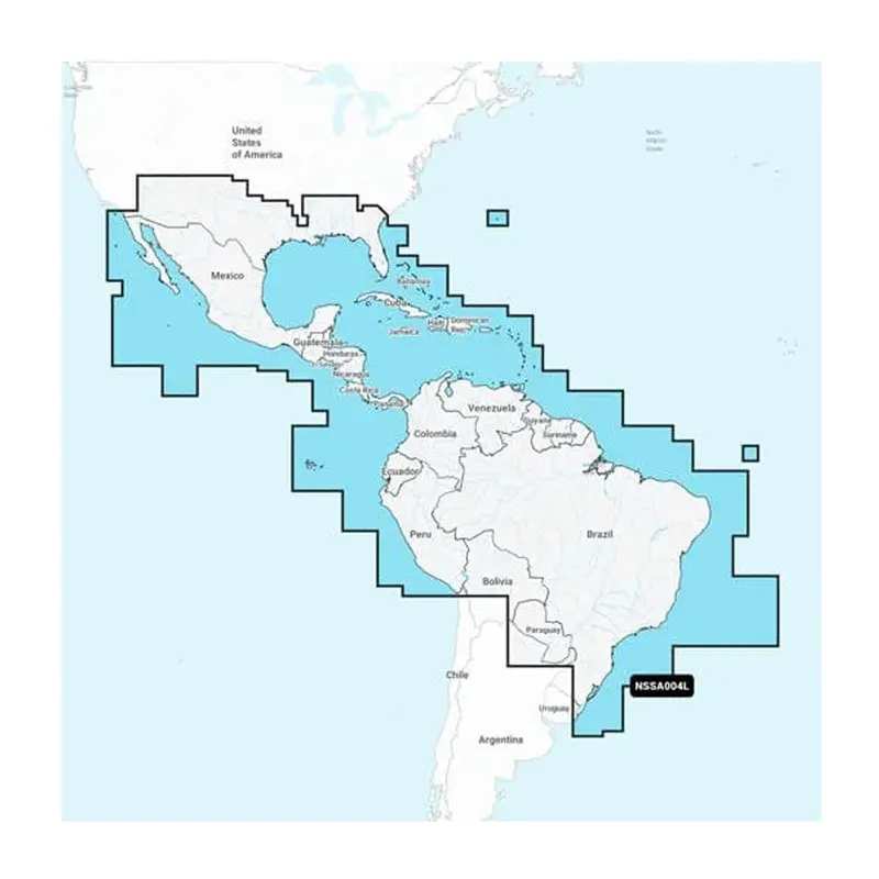 Garmin Navionics+ Inland & Coastal Chart: Mexico To Brazil – Nssa004L (010-C1285-20) 1