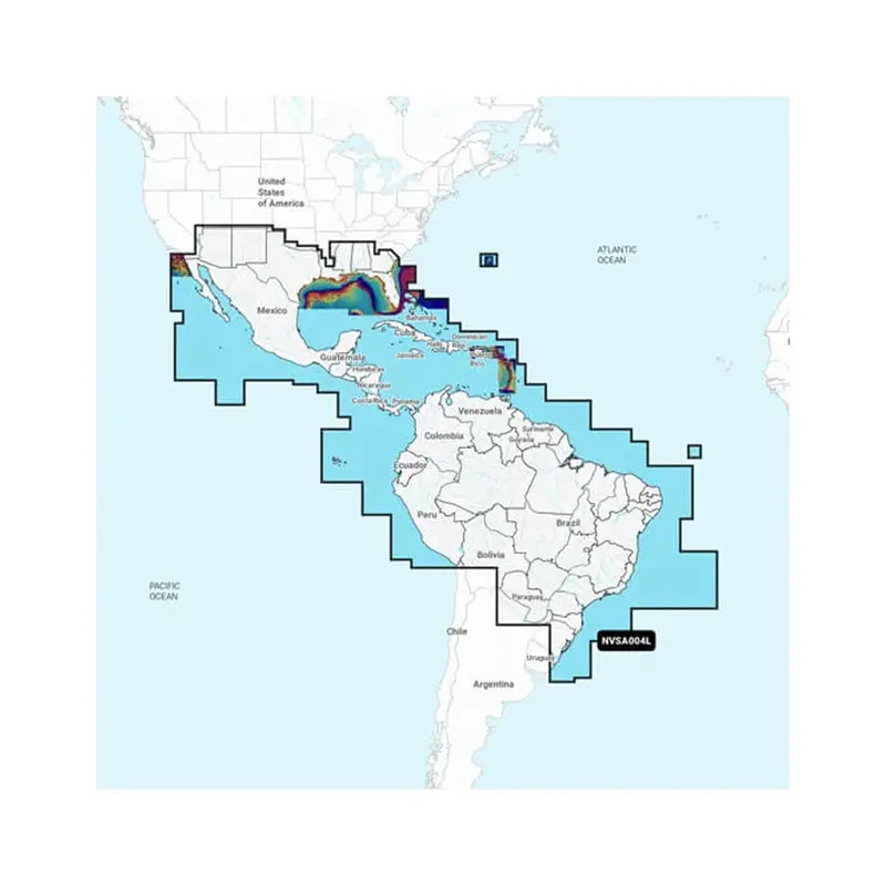 Garmin Navionics Vision+ Inland & Coastal Chart: Mexico To Brazil – Nvsa004L (010-C1285-00) 1