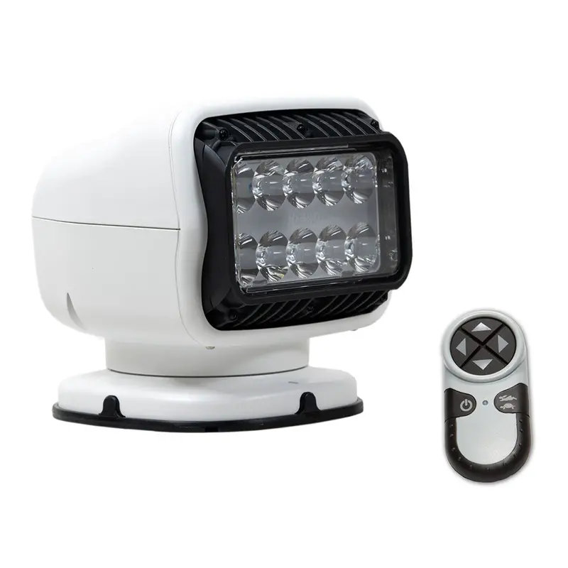 Golight Gt Series Led Hybrid Light – Permanent Mount With Wireless Handheld Remote, 12V, White Housing [20008Gt] 1