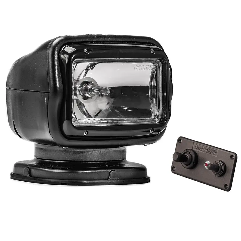 Golight Radioray Gt Permanent Halogen Spotlight – Black, Hardwired Dash Remote [2021Gt] 1