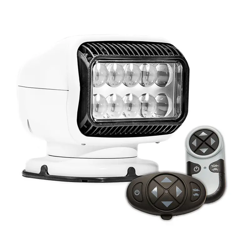 Golight Radioray Gt Permanent Led Spotlight – White, Dual Wireless Remotes (Dash + Handheld) [20074Gt] 1