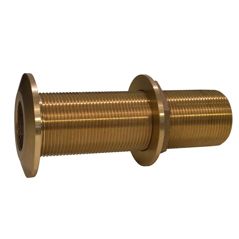 Groco 1-1/4" Extra-Long Bronze Thru-Hull Fitting With Nut (Thxl-1250-W) 1