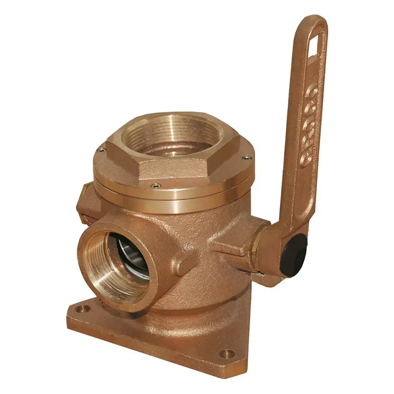 Groco 1-1/4" Safety Seacock With 1" Side Port (Sbv-1250-P) 1