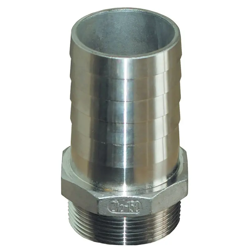 Groco Pth-2000-S Stainless Steel 2" Npt To 2" Id Pipe-To-Hose Straight Fitting 1