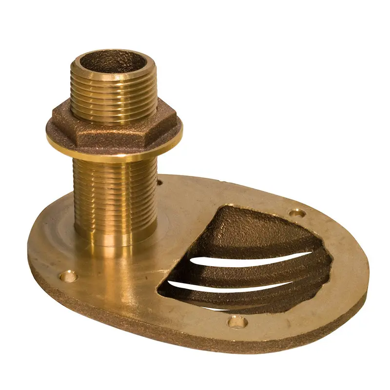 Groco Sth-2500-W 2.5-Inch Bronze Scoop Thru-Hull Fitting With Mounting Nut 1