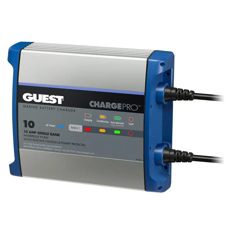 Guest 10-Amp Onboard Battery Charger – 12-Volt, Single-Bank Basic Charging Unit [2710A] 1