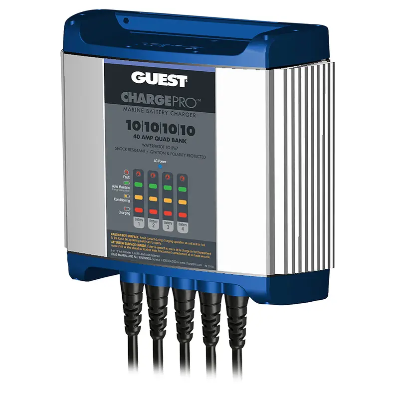 Guest 40-Amp Onboard Battery Charger – 12-Volt, 4-Bank Smart Charging System [2740A] 1