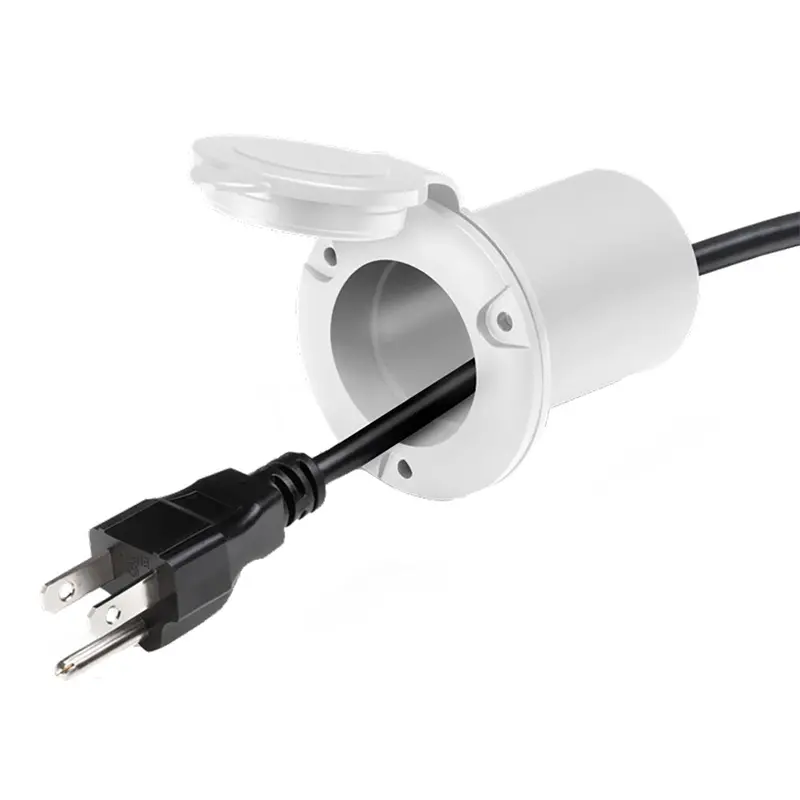 Guest White Ac Universal Plug Mounting Bracket For Marine Outlets [150Phw] 1