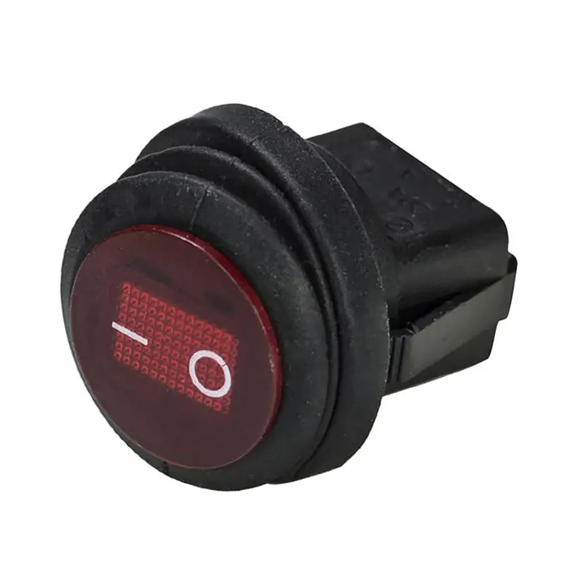 Heise Illuminated Red Rocker Switch – Round, 5-Pack (He-Rrs) 1