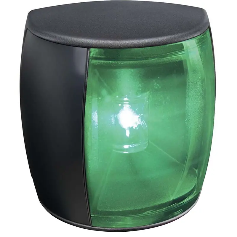 Hella Marine 017461001 Naviled Pro Starboard Light — 2-Nm Visibility, Matte Black Housing 1