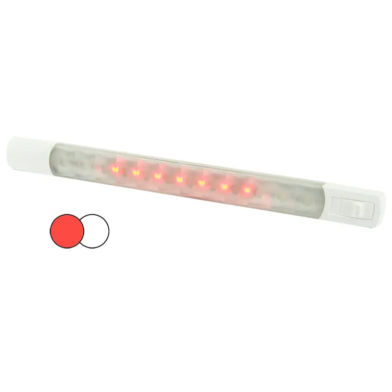 Hella Marine 12V Dual-Color Led Surface Strip Light With Switch – White & Red 1