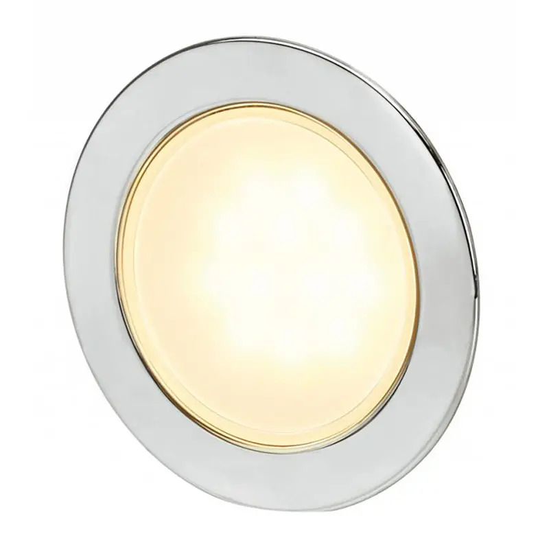 Hella Marine 95 Gen 2 Warm White Euroled Downlight – Round Fixture With Stainless Steel Bezel (Model 958340021) 1