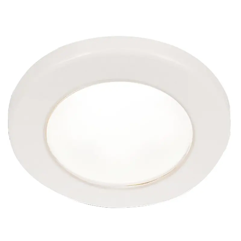 Hella Marine Euroled 75 3" Screw-Mount Downlight – White Led, White Plastic Trim, 24V [958110111] 1