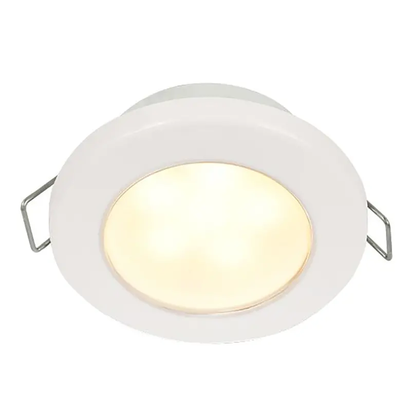 Hella Marine Euroled 75 3" Spring-Mount Downlight – Warm White Led, White Plastic Trim, 12V [958109511] 1