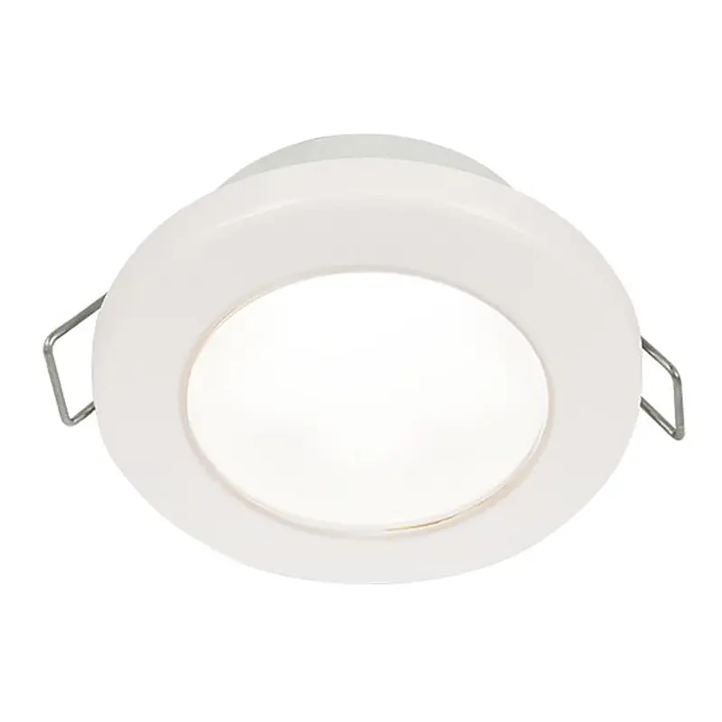 Hella Marine Euroled 75 3" Spring-Mount Downlight – White Led, White Plastic Trim, 12V [958110511] 1