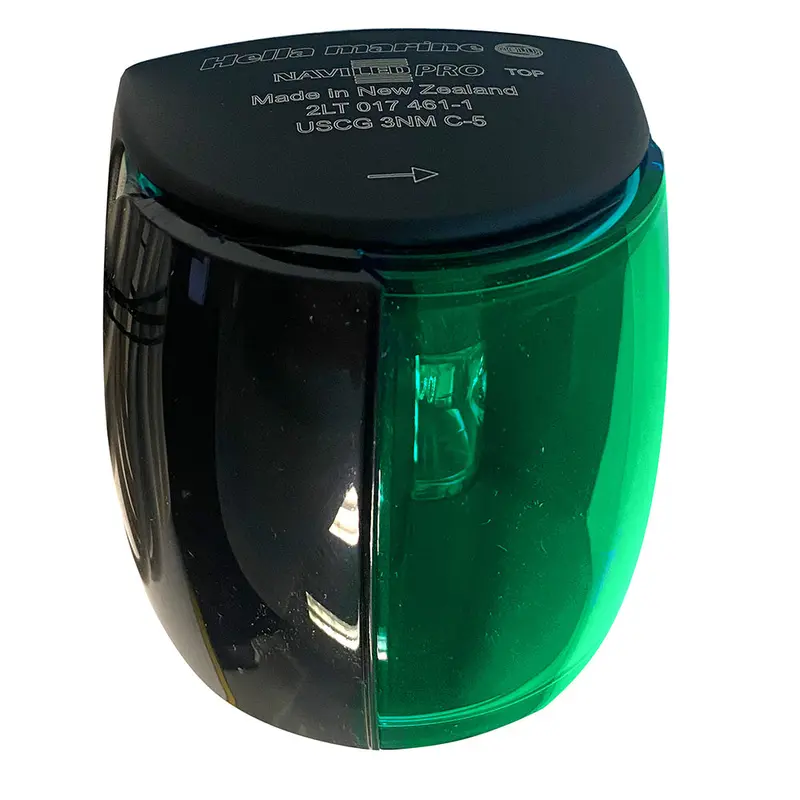 Hella Marine Naviled Pro Starboard Navigation Light – Black Housing, 3Nm Visibility 1