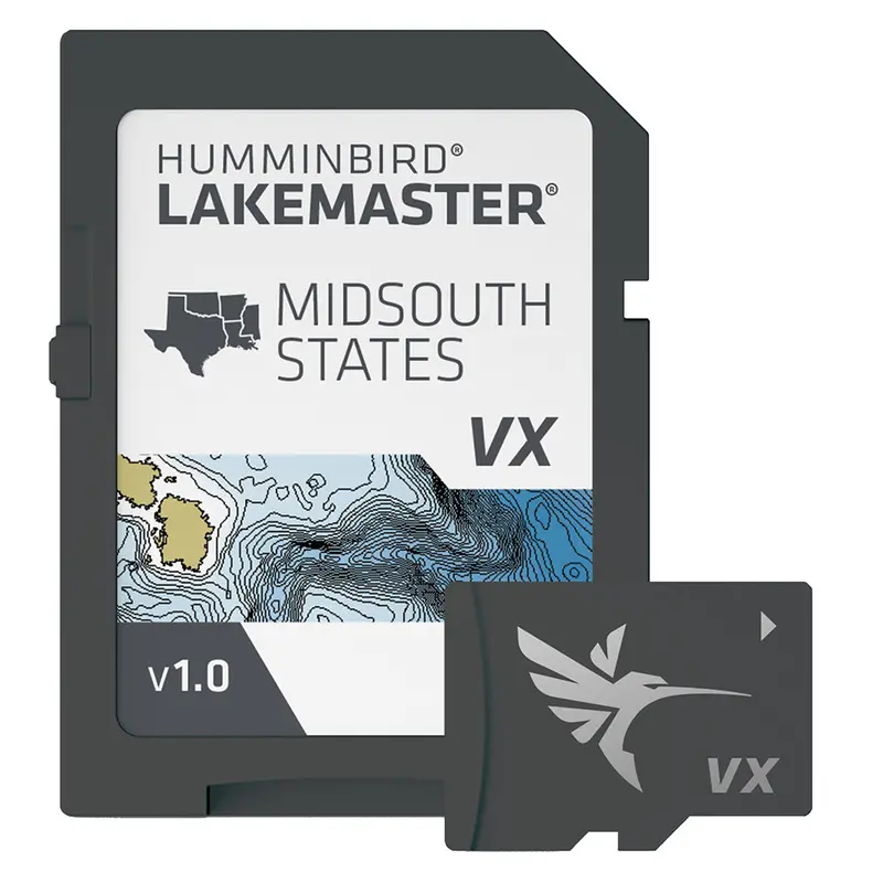 Humminbird Lakemaster Vx Mid-South U.S. Fishing Map Card 1